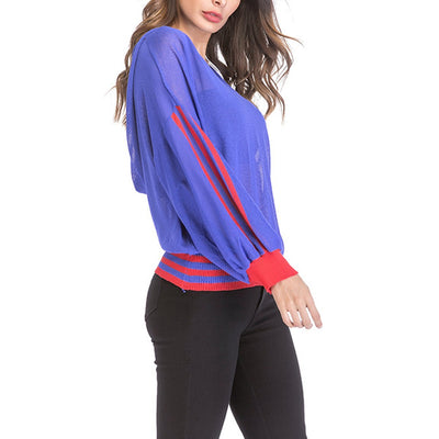 Colorful Woman Long Sleeve With Hoody Sweaters