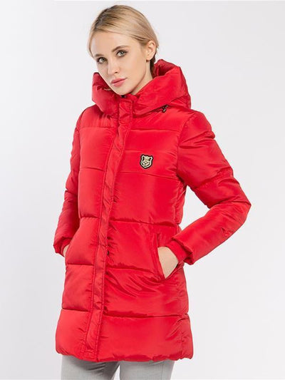 Women's Jackets Parkas Hooded Long Cotton Padded Thick Coats Outwear